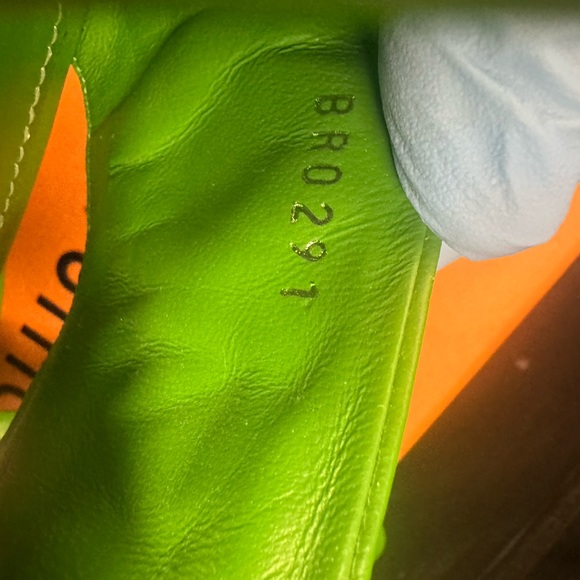 Louis Vuitton Revival Mule Monogram Green Heel Padded Heels Sandals. - Picture 3 of 8